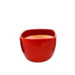 Pot en céramique émaillé esprit vintage design carré T 3