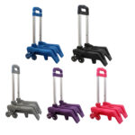 Chariot à leviers de nouvelle génération haut de gamme en bleu Chariot à Sac à Dos et Cartable en Alliage d'Aluminium - Trolley Pliable 6 Roues 360° pour Enfants, Adolescents et Adultes - Idéal pour l'École et les Voyages – Image 3