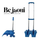 Chariot à leviers de nouvelle génération haut de gamme en bleu Chariot à Sac à Dos et Cartable en Alliage d'Aluminium - Trolley Pliable 6 Roues 360° pour Enfants, Adolescents et Adultes - Idéal pour l'École et les Voyages – Image 2