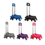 Chariot à leviers de nouvelle génération haut de gamme en bleu Chariot à Sac à Dos et Cartable en Alliage d'Aluminium - Trolley Pliable 6 Roues 360° pour Enfants, Adolescents et Adultes - Idéal pour l'École et les Voyages – Image 3