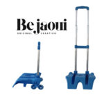 Chariot à leviers de nouvelle génération haut de gamme en bleu Chariot à Sac à Dos et Cartable en Alliage d'Aluminium - Trolley Pliable 6 Roues 360° pour Enfants, Adolescents et Adultes - Idéal pour l'École et les Voyages – Image 2