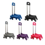 Chariot à leviers de nouvelle génération haut de gamme en bleu Chariot à Sac à Dos et Cartable en Alliage d'Aluminium - Trolley Pliable 6 Roues 360° pour Enfants, Adolescents et Adultes - Idéal pour l'École et les Voyages – Image 3