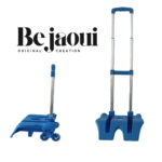 Chariot à leviers de nouvelle génération haut de gamme en bleu Chariot à Sac à Dos et Cartable en Alliage d'Aluminium - Trolley Pliable 6 Roues 360° pour Enfants, Adolescents et Adultes - Idéal pour l'École et les Voyages – Image 2