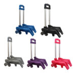 Chariot à leviers de nouvelle génération haut de gamme en bleu Chariot à Sac à Dos et Cartable en Alliage d'Aluminium - Trolley Pliable 6 Roues 360° pour Enfants, Adolescents et Adultes - Idéal pour l'École et les Voyages – Image 3