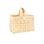 Sac fashion haute gamme design vintage en tresses  croisée couleur naturel avec deux poignées fabrication artisanal PM