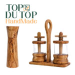 Moulin à poivre haut gamme design classique en Bois d'Olivier fait main GM – Image 3