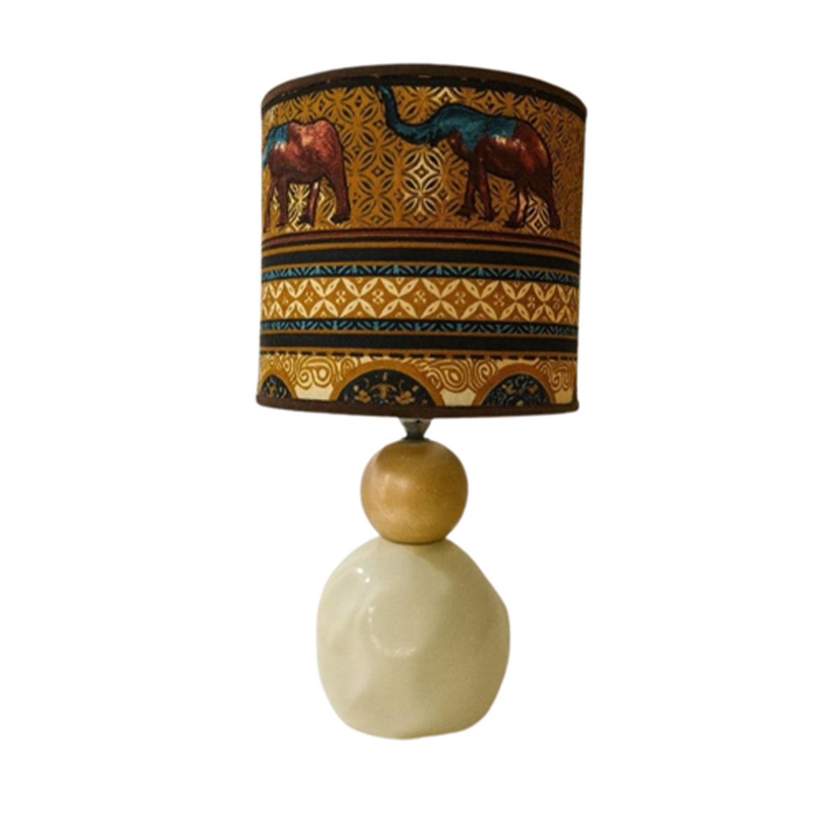 OCS 3139 Lampe à poser abat-jour de haute gamme en wax pied figurines en céramique de la Collection Classique N°10 – Image 1