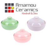Soupière Bicolor haute de gamme en fine céramique fait main Ø 20cm – Image 3