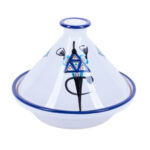 Tajine marocain Bon Vieux Temps haute de gamme en fine céramique fait main Ø 20cm