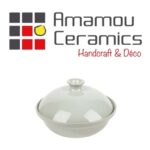 Soupière Grège haute de gamme en fine céramique fait main Ø 20cm – Image 2