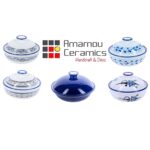Soupière Hortensia haute de gamme en fine céramique fait main Ø 25 cm – Image 3