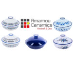 Soupière Bicolor haute de gamme en fine céramique fait main Ø 25 cm – Image 3