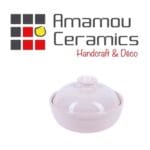 Soupière Crème haute de gamme en fine céramique fait main Ø 25 cm – Image 2