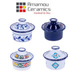 Petite Kerwena Bicolor haute de gamme en fine céramique fait main Ø 10 cm – Image 3