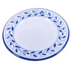 Assiette Plate Hortensia haute de gamme en fine céramique fait main Ø 29 cm