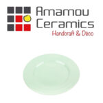 Assiette Plate Vert d’eau haute de gamme en fine céramique fait main Ø 26 cm – Image 2