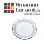 Assiette creuse Utique haute de gamme en fine céramique fait main Ø 22cm – Image 2
