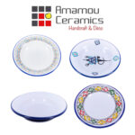 Assiette creuse Utique haute de gamme en fine céramique fait main Ø 22cm – Image 3