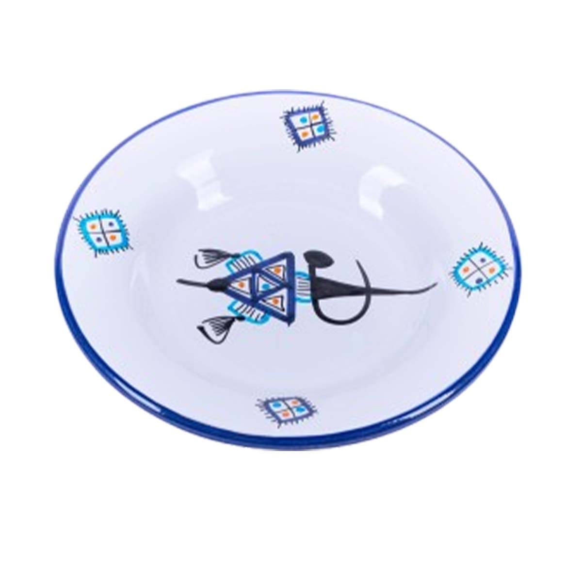 AMC 5311 Assiette creuse Bon Vieux Temps haute de gamme en fine céramique fait main Ø 22cm – Image 1