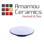 Assiette creuse Bicolor haute de gamme en fine céramique fait main Ø 22cm – Image 2