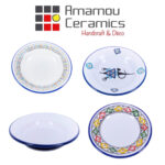 Assiette creuse Bicolor haute de gamme en fine céramique fait main Ø 22cm – Image 3