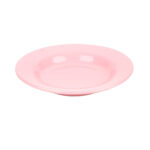 Assiette creuse Rose nude haute de gamme en fine céramique fait main Ø 22cm