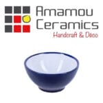 Bol creux Bicolor haute de gamme en fine céramique fait main Ø 13 cm – Image 2