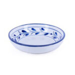 Assiette calotte Hortensia haute de gamme en fine céramique fait main Ø 20cm