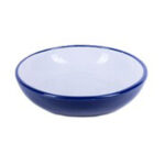 Assiette calotte bicolor haute de gamme en fine céramique fait main Ø 20cm