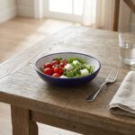 Assiette calotte bicolor haute de gamme en fine céramique fait main Ø 20cm – Image 2