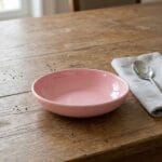 Assiette calotte en Rose nude haute de gamme en fine céramique fait main Ø 20cm – Image 2