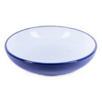 Assiette calotte Bicolor haute de gamme en fine céramique fait main Ø 25 cm