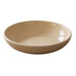 Assiette calotte Crème haute de gamme en fine céramique fait main Ø 25 cm