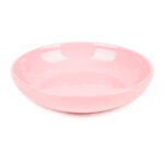 Assiette calotte Rose nude haute de gamme en fine céramique fait main Ø 25 cm