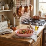 Assiette calotte Rose nude haute de gamme en fine céramique fait main Ø 25 cm – Image 2