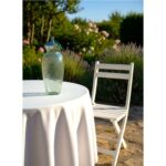 Carafe jarra GM en verre soufflé craquelé  avec couvercle amovible en cuivre martelé design arabesque fait à la main – Image 3