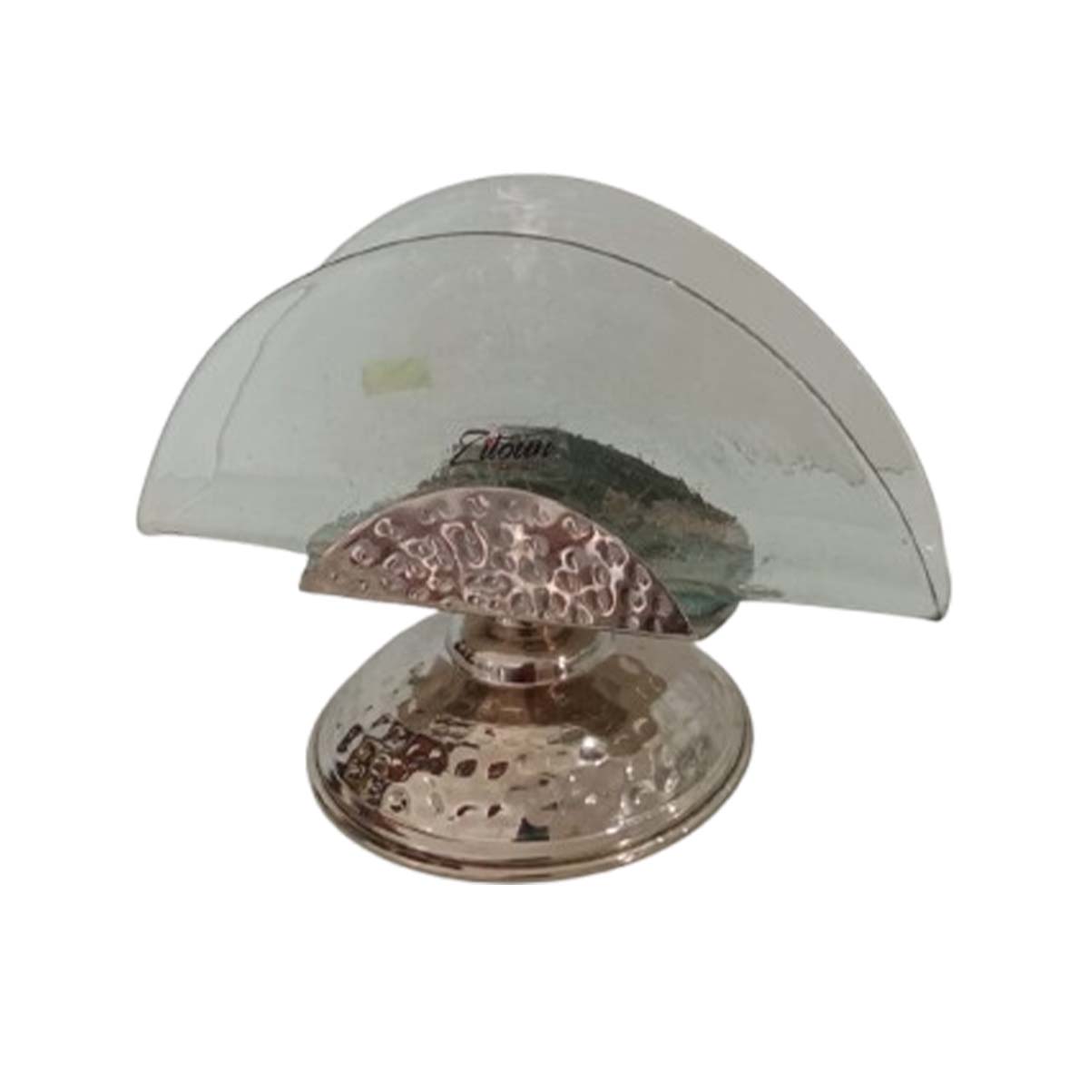 MZA 2829 Porte Serviettes haut de gamme en verre soufflé craquelé fait à la main – Image 1