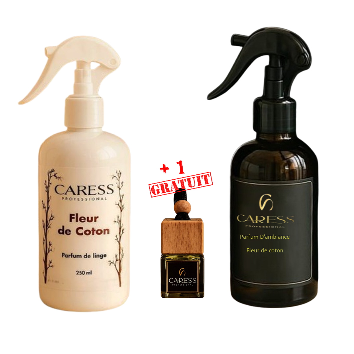 CPW 6641 Pack Maison fraîche 2 Pièces + 1 gratuit Caresse Professional Sublime Fleur de coton! 100% fabrication artisanale – Image 1