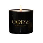 Bougie parfumée Caresse Professional bouquets fleuris Sublime Pêche! 100% fabrication artisanale Flacon en noir