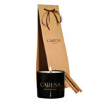 Bougie parfumée Caresse Professional bouquets fleuris Sublime Pêche! 100% fabrication artisanale Flacon en noir – Image 2