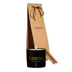 Bougie parfumée Caresse Professional bouquets fleuris Sublime Océan! 100% fabrication artisanale Flacon en noir – Image 2