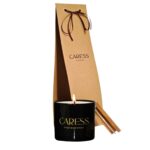 Bougie parfumées Caresse Professional bouquets fleuris Sublime Oud! 100% fabrication artisanale Flacon en noir – Image 2