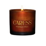 Bougie parfumée Caresse Professional bouquets fleuris Sublime Pêche! 100% fabrication artisanale Flacon en miel