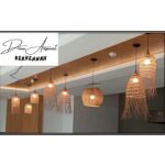 Suspension luminaire design dôme ajouré fait main en fibre de palmier GM – Image 2