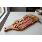 Grande Planche à viande courbée avec manche haut gamme design classique en Bois d'olivier fait main T3 – Image 2