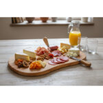 Planche à découper mince courbée écoré haut gamme design classique en Bois d'olivier fait main GM 42 cm – Image 2