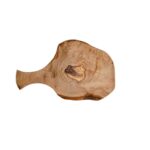Planche à découper courbée écoré avec manche haut gamme design classique en Bois d'olivier fait main T1