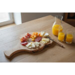 Planche à découper courbée écoré avec manche haut gamme design classique en Bois d'olivier fait main T1 – Image 2