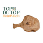 Planche à découper courbée écoré avec manche haut gamme design classique en Bois d'olivier fait main T1 – Image 3