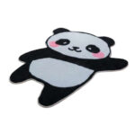 Tapis en laine tufté main à motif Panda Tapis décoratif pour chambre enfant fille et garçon